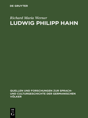 cover image of Ludwig Philipp Hahn